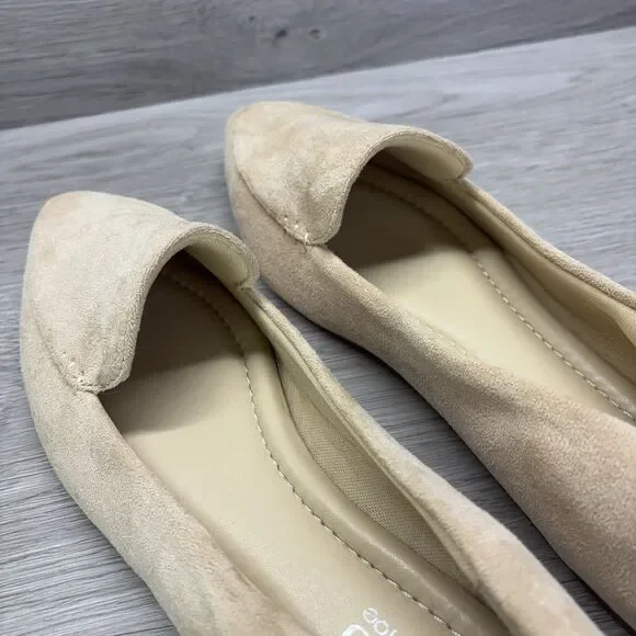 MUSSHOE Loafers for Women Comfortable Pointed Toe SIZE 8.5 Tan Casual Formal - Picture 10 of 12